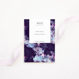Carte RSVP verticale pour pinceaux élégants modern