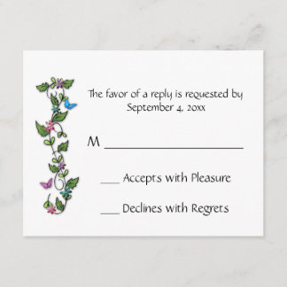 Carte RSVP Vin Floral
