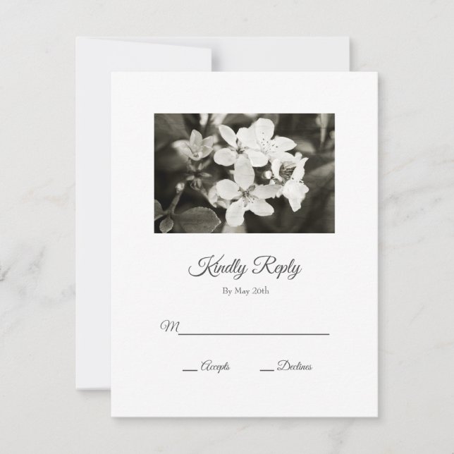 Carte RSVP Vintage Ballerina Blossoms (Devant)