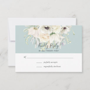 Carte RSVP Vintage blanc