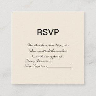 Carte RSVP vintage Classic Gold Wedding
