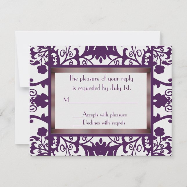 Carte RSVP wedding shower (Devant)