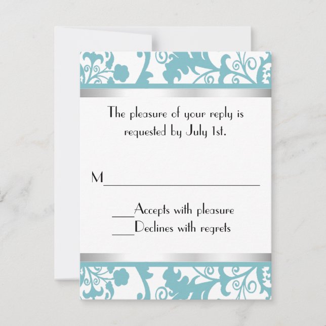 Carte RSVP wedding shower (Devant)
