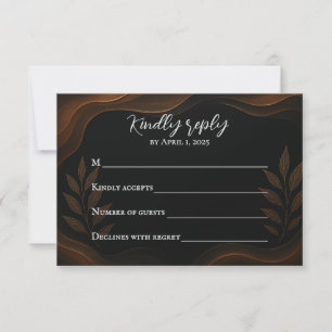 Carte RSVP Whisper métallique