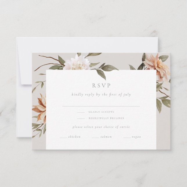 Carte RSVP Wild Florals avec Entrée Choice (Devant)