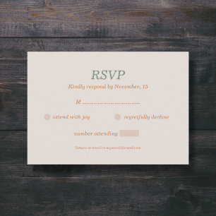 Carte RSVP Wreath & Mariage de automne