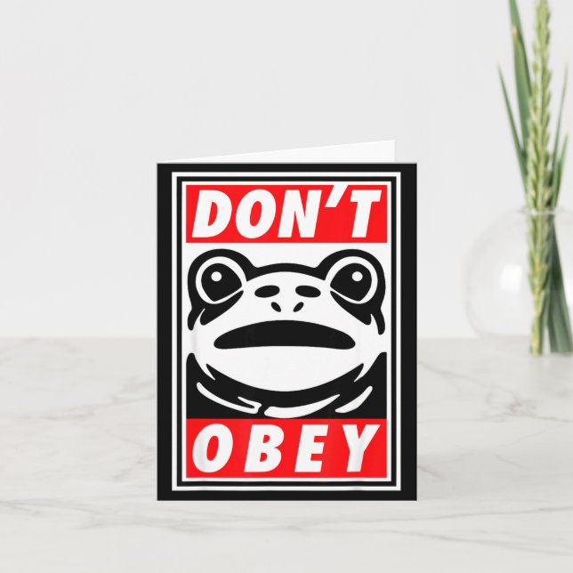 Carte Rtland Frog Don't Obey  (Devant)