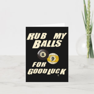 Carte Rub My For Good Luck Pool Snooker Cadeau