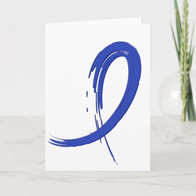 Carte Ruban bleu A4 de Colon Cancer (Devant)