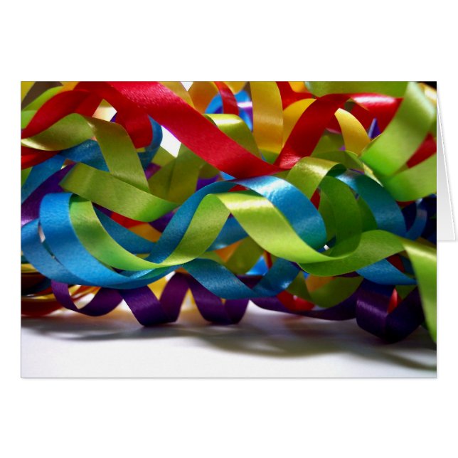 Carte ruban colorée (Devant horizontal)