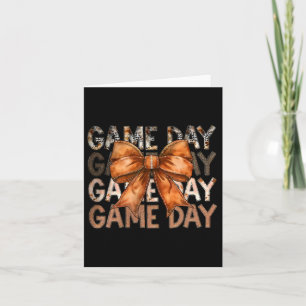 Carte Ruban Coquette Jour de Match de Football Américain