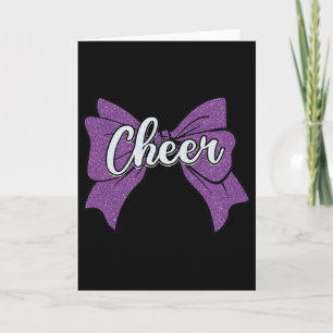 Carte Ruban de cheerleading Coquette Violet Sport Cheerl