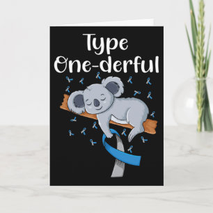 Carte Ruban de diabète de koala Onederful T1d Diabète