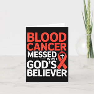 Carte ruban de guerrier croyant de Dieu lymphome sang