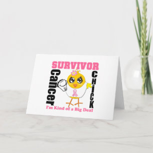Carte Ruban de poussins survivant du cancer du sein