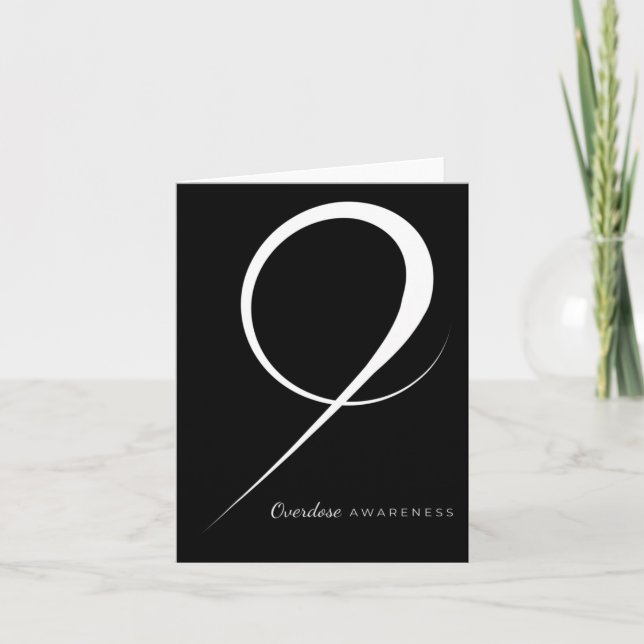 Carte Ruban de sensibilisation à la surdose de drogue (Devant)