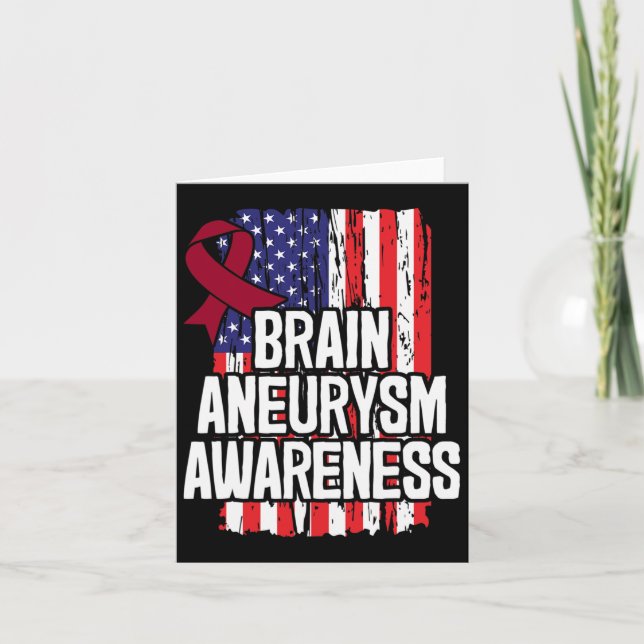 Carte Ruban de sensibilisation à l'aneurysme (Devant)