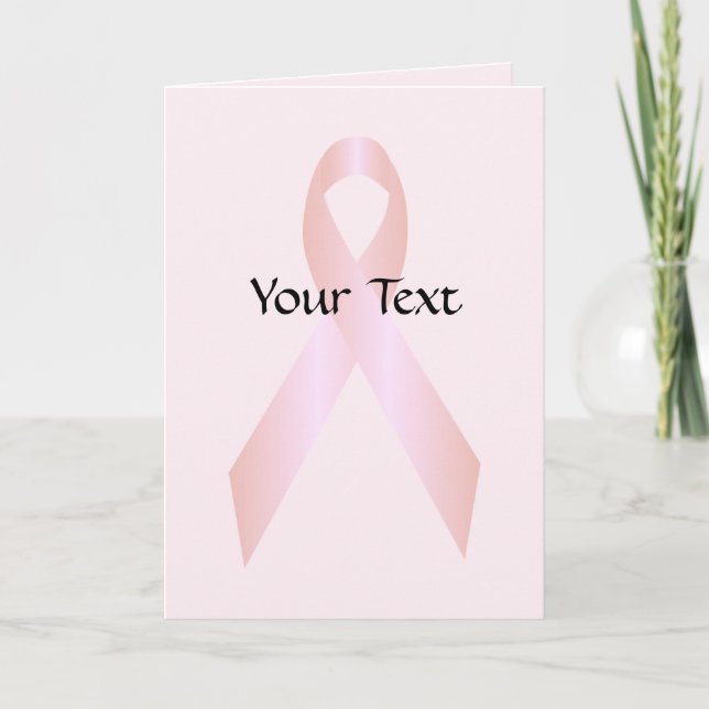 Carte Ruban de sensibilisation au cancer du sein Texte 2 (Devant)