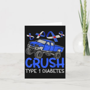 Carte Ruban de sensibilisation au diabète de type 1 Cool