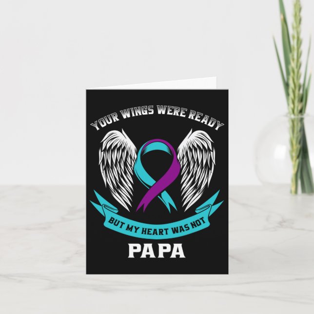 Carte Ruban de sensibilisation au suicide violet sarcell (Devant)