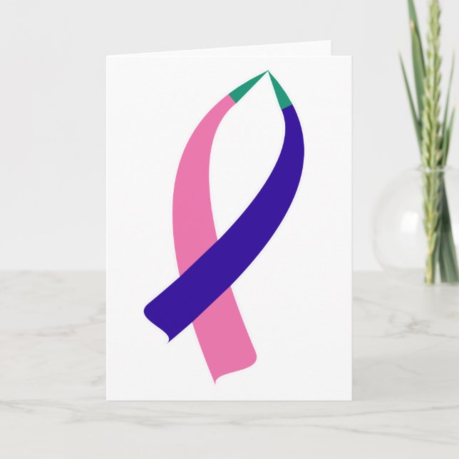 Carte Ruban de sensibilisation (Cancer de la thyroïde) (Devant)