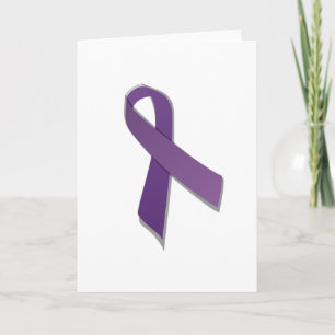 Carte Ruban de sensibilisation pourpre