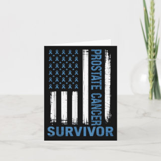 Carte Ruban du drapeau Vintage du survivant du cancer de