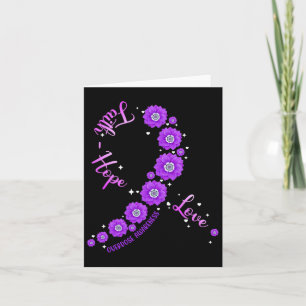 Carte Ruban Fleur de Conscience de Surdosage Amour Espoi