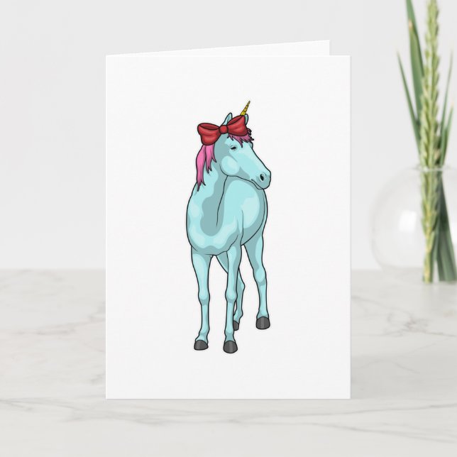 Carte Ruban Licorne (Devant)