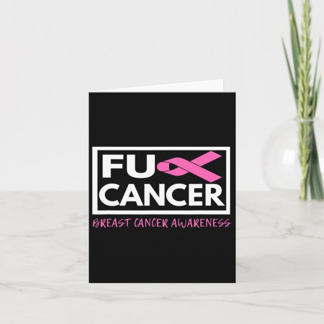 Carte Ruban Lutte contre le cancer du sein (Devant)