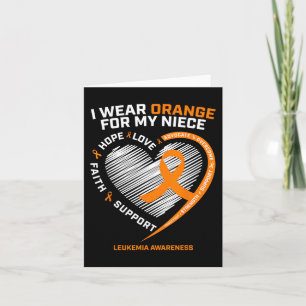 Carte Ruban Orange Coeur Pour Les Prix De Leucémie De Ma