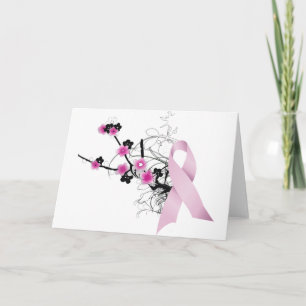 Carte Ruban rose cerisier