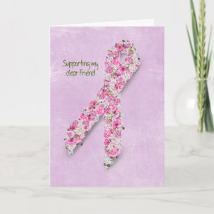 Carte Ruban rose pour ami