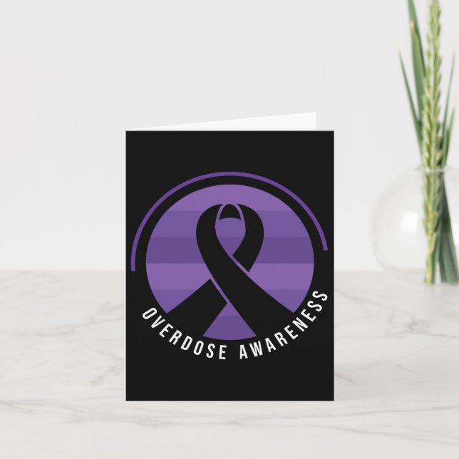 Carte Ruban Violet de Sensibilisation à la Surdose de Dr (Devant)