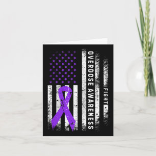 Carte Ruban Violet de Sensibilisation au Surdosage Drape