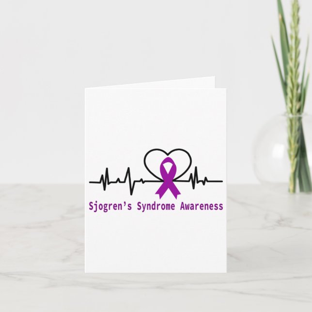 Carte Ruban violet du battement de la sensibilisation au (Devant)