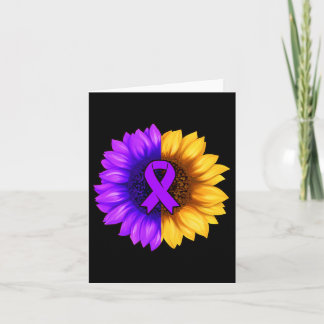 Carte Ruban Violet Heimerheimer de sensibilisation au su