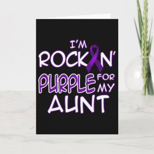Carte Ruban Violet Rockin' Pour la Sensibilisation à l'É