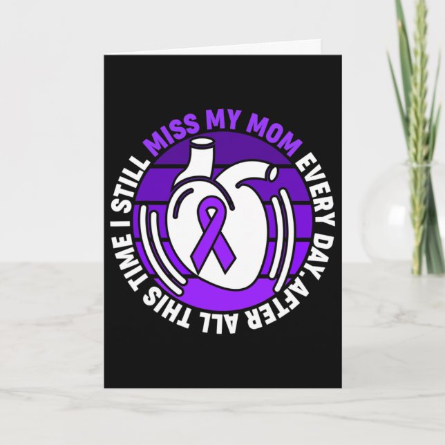 Carte Ruban Violet Sensibilisation au Surdosage Manque M (Devant)