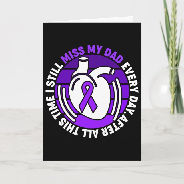 Carte Ruban Violet Sensibilisation au Surdosage Manque M (Devant)