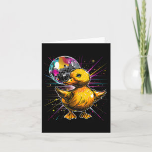Carte Rubber Duck Disco Dancing Disco Ball Musique Rubbe