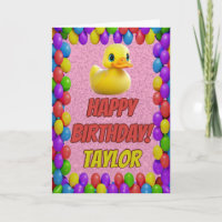 Rubber Duck Salutation personnalisée Fun Anniversa