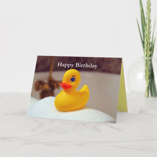 Carte Rubber Ducky Joyeux anniversaire (Devant)
