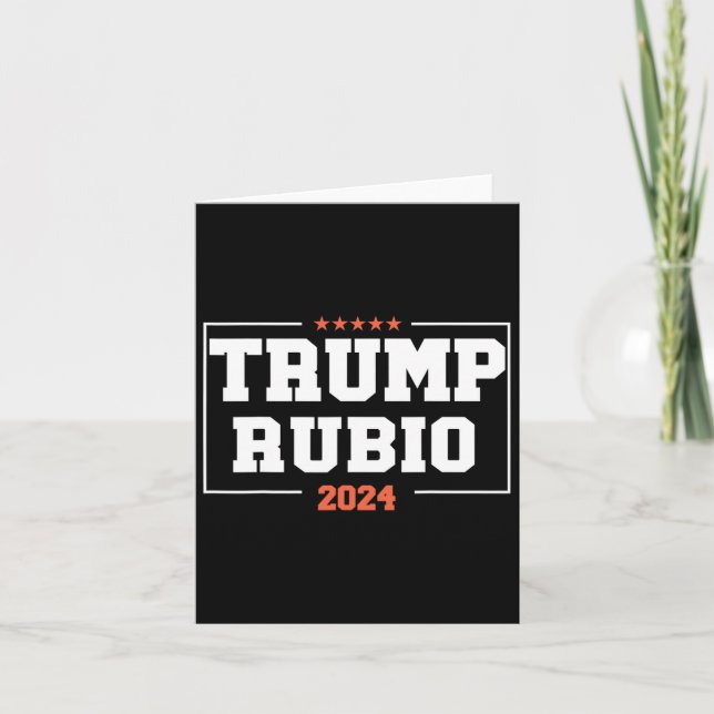 Carte Rubio Pour Le Président 2024 Campagne Élection Us (Devant)