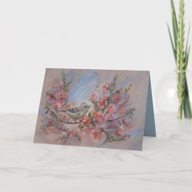 Carte Ruby Kinglet Bird (Devant)