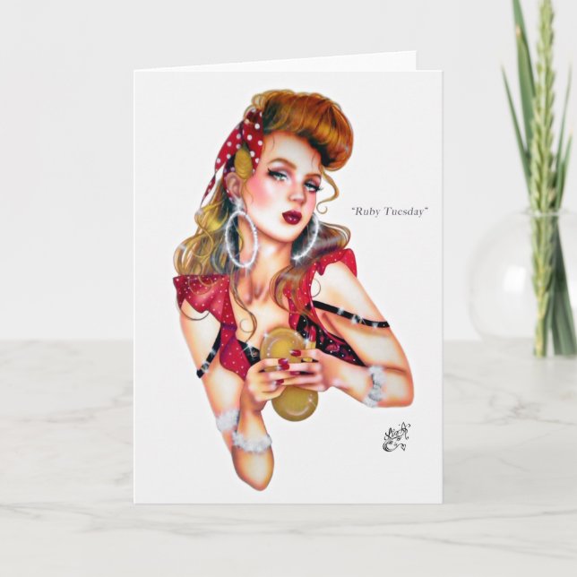 Carte Ruby Tuesday by Elizabeth Austin Greeting Card (Devant)