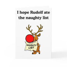 Rudolf eating the naughty list