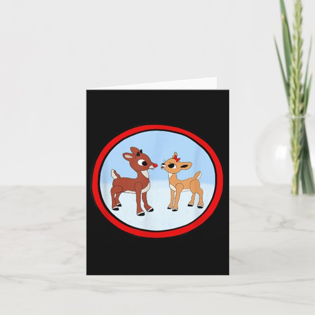 Carte Rudolph And Clarice Christmas Kids Girls Tee Reind (Devant)