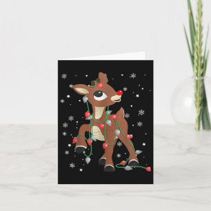 Carte Rudolph Le Renne Rouge Pour Enfants Et Noël