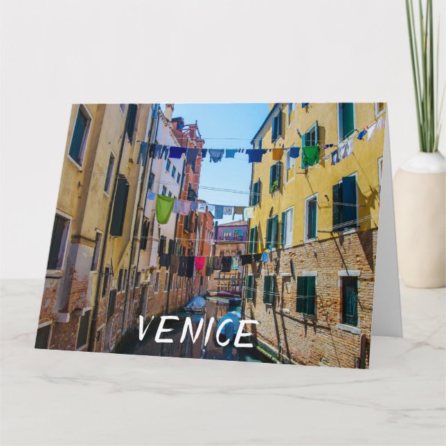 Carte Rue à Venise avec lave-linge Italie (Devant)